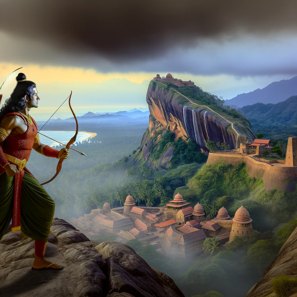 Rama Surveys Lanka from Mount Suvela